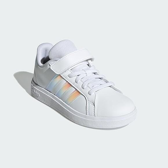 NWT Adidas Unisex Kids 4-7 Grand Court 2.0 Shoes, White-Size  5 - Picture 1 of 6